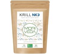 NKO® Krill Oil Liquide Capsules (gagnant du test) - oméga 3, 6, 9 - riche en EPA et DHA - astaxanthine, vitamine E, choline et phospholipides - cœur système immunitaire mémoire - 30 pièces de MoriVeda