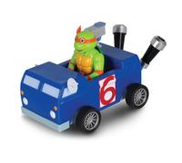 NKOK TRACK Back Kart Racer TMNT Michel-Ange Channel Six News Van; Aucune batterie requise; Pneus sinistres; La l gende de Nickelodeon officiellem