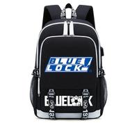 NKOPBYDA Blue Lo-ck Student School Bag, Fashion Large Capacity Backpacks, Adjustable Shoulder Strap Bookbags for Girls Boys ，Plein(Black)