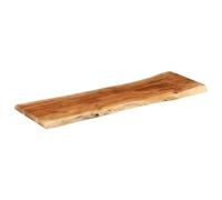 NKOPPFG Plateau de table rectangulaire en bois d'acacia massif - 120 x 40 x | Bord naturel rustique, polyvalent pour table de bar, table d'appoint, lavable avec un chiffon humide