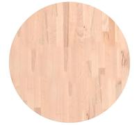 NKOPPFG Plateau de table rond en bois de hêtre massif de 60 cm de diamètre | Pour table basse, plateau de rechange, projet de meubles, lavable avec un chiffon humide, grain unique