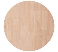 NKOPPFG Plateau rond en bois de chêne non traité 40 cm en bois massif | Design rustique, pour table basse, table d'appoint, table de bar, peut être peint, essuyable avec un chiffon humide