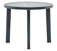 NKOPPFG Table de jardin ronde verte 89 cm en plastique, résistante aux intempéries et sans entretien, idéale pour terrasse et jardin, conversion facile, aucun assemblage nécessaire