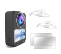 NKSRCP Lot de 2 protections d'objectif compatibles avec DJI Osmo 360, protecteurs transparents pour objectif Osmo 360 avec protecteur d'écran d'objectif pour DJI Osmo 360