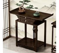 NKSTRWR Autel Spirituel - Console Asiatique « Cité Interdite » avec Tiroir - Table De Puja Basse - pour Salle Bouddhiste Ou Salle des Ancêtres(2,31.5 * 15.7 * 39.4in)