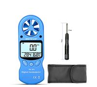 Nktech Digital anémomètre NK-w0 3 en 1 Mini Portable LCD Vitesse du Vent Température Humidité Mètre avec Multipurpose hygromètre Thermomètre testeur pour Planche