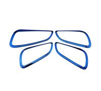 NKURTPC Autocollants de Couverture de Bol de Portes intérieures, décoration de poignée intérieure de Porte Convient pour Focus 3 MK3 2015 - 2018 Moulages Intérieurs(Blue)