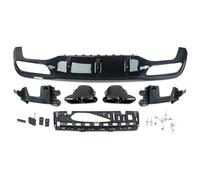 NKURTPC Convient pour Mercedes-Benz W213 AMG E63 Style diffuseur de Pare-Chocs arrière en Carbone avec Embouts d'échappement Noir Brillant(Glossly Black)