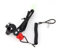 NKURTPC Cordon d'attache pour Moto, Bateau, ATV, Interrupteur d'arrêt d'urgence, Bouton Poussoir pour Mini-Moto Tout-Terrain, ATV, Quad Interrupteur de Moto(Black B)