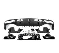 NKURTPC Diffuseur de Pare-Chocs arrière avec Embouts d'échappement, Noir Brillant, Convient pour Mercedes-Benz W213 AMG E63(Carbon Look)