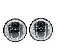 NKURTPC Motorcycle Off-Road Lights Convient pour Triumph Rocket III 3, projecteur de Phare 5,75 Pouces pour Iron 883 Dyna, 2 pièces Panneau de Phare de Moto(Black)