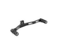 NKURTPC Repose Pieds Moto Levier de Vitesses à Talon et Orteils pour Moto avec Repose-Pieds, Compatible avec Harley Dyna Street Fat Bob Low Rider Remplacement de pédale(Black White B)