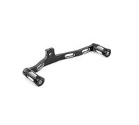 NKURTPC Repose Pieds Moto Levier de Vitesses à Talon et Orteils pour Moto avec Repose-Pieds, Compatible avec Harley Dyna Street Fat Bob Low Rider Remplacement de pédale(Black White A)