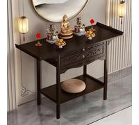 NKWVHI Autel Bouddhiste en Bambou - Cabinet Autel avec Tiroirs, Reliquaire Personnel pour Salon ou Bureau, Niche Chinoise à Statue (80x40x100cm)