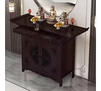 NKWVHI Autel Bouddhiste en Bambou - Cabinet Autel Familial avec Rangement, Étagère Reliquaire pour Statues et Pratiques Dévotionnelles (100 * 40 * 100cm)