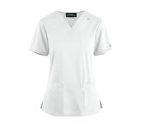 Nlaayong Blouse Medicale Femme Poches Manche Courte, Tenue Aide Soignante Femme Vêtements Médicals Blouse Infirmiere Medecin Dentiste