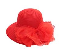 Nlaayong Chapeaux larges hommes femmes couleur unie grande fleur ombre anglais dame élégante tempérament chapeau de soleil chapeau flop femme