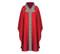 Nlaayong Costume de prêtre pour homme - Robe de mesure - Église - Pasteur - Robe de foire, de célébrant - Costume de prêtre catholique Chasuble