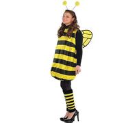 Nlaayong Deguisement Abeille Femme, Déguisement Abeille Accessoires Bandeau Ailes Bas, Deguisement Dessin Animé Adulte, Abeille Costume Drole pour Carnaval Cosplay