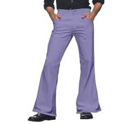 Nlaayong Disco Pantalon À Pattes D'éléphant Homme Années 60, Déguisement Pantalon évasé Slim des Années 70, Carnaval Pantalon Cargo Homme Casual Coupe Ajustée