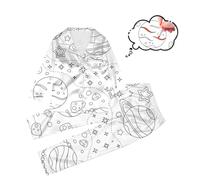 Nlaayong Ensemble De VêTements De Maison Peints à La Main pour Enfants Pyjama à Colorier pour GarçOn Et Fille