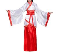 Nlaayong Kimono Japonais Enfant Hanfu Costume Traditionnel Chinois Costumes avec Accessoires Deguisement Carnaval Fille Scène Théâtre Jouer à L'opéra Cosplay Spectacle Traditionnel Folle Robe