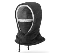 NLAND Cagoule Balaclava Polaire Hiver pour Femme Homme Thermique Respirant Multifonction Masque de Ski à Capuchon Chaud Chapeau Cache Cou Couvre Visage pour Ski Cyclisme Moto Randonnée(Noir)