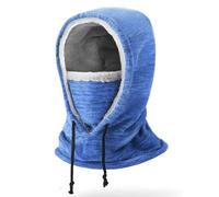 NLAND Cagoule Balaclava Polaire Hiver pour Femme Homme Thermique Respirant Multifonction Masque de Ski à Capuchon Chaud Chapeau Cache Cou Couvre Visage pour Ski Cyclisme Moto Randonnée(Bleu)