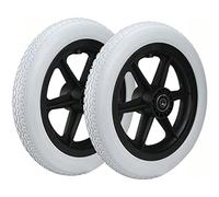 NLAVW 2 Roues arrière de Fauteuil Roulant de 12 Pouces, Roues de Fauteuil Roulant Non gonflables et Anti-crevaison, roulettes Grises, roulements Solides