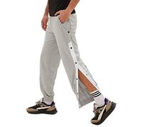 NLAVW Pantalon de survêtement Post-Chirurgie pour Homme, Pantalon à Bouton-Pression latéral Fonctionnel pour Fracture, amputé, Facile à Enfiler,Gris,S