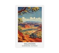 NLKQHTF Poster de voyage de style vintage « A Town Like Alice » - Décoration pour chambre à coucher, bureau, chambre - Cadeau - 30 x 45 cm