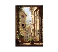 NLKQHTF Poster sur toile de paysage de village - Décoration murale pour salon, chambre à coucher - 40 x 60 cm