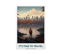 NLKQHTF Poster sur toile « Escape from the City » - Décoration de chambre à coucher, bureau, chambre - Cadeau - 20 x 30 cm