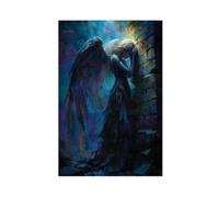 NLKQHTF Poster sur toile motif ange pleureur à ailes noires pour décoration de chambre à coucher, bureau, chambre, cadeau 20 x 30 cm