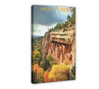 NLKQHTF Poster sur toile représentant le parc national de Mesa Verde, décoration de chambre à coucher, bureau, chambre, cadeau (20 x 30 cm)