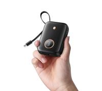 Nllosa Batterie Externe, Mini 10000mAh 22.5 W Power Bank Charge Rapide Chargeur Portable, Câble USB-C Intégré, USB C Out & Input, avec l'Affichage LED Powerbank, pour iPhone/Samsung/Huawei etc