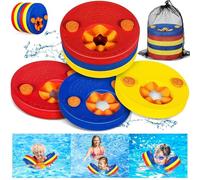NLMWTI 6 pièces de carreaux de natation pour les plus petits, aide à nager plaque avec sac de rangement bras plaque