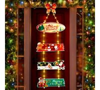 NLMWTI Decoration Noel Exterieur, Guirlande Lumineuse Exterieure à 72 LED, 8 Modes, Fonction Mémoire Minuteur, pour Porte D'entrée, Fenêtre, Mur