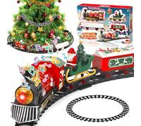 NLMWTI Train Electrique Enfant, Train Suspendu de Noël avec Lumières LED, et Sons Réalistes, Décoration et Jouet de Noël, Cadeau de Noel Electrique pour Sapin Enfants Garçons et Filles