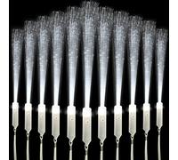 NLNEY Lot de 15 bâtons fluorescents pour enfants, bâton lumineux LED blanc avec 3 modes d'éclairage, convient pour fête, concert, événement, anniversaire, mariage (15 pièces)