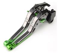 NLNGNZBZTP Leviers frein moto Pour MT07 MT 07 2014-2016 2017 FZ07 FZ FZ-07 2014-2017LOGO Pour MT-07 272 Leviers Frein D'Embrayage Moto Extensibles Pliables RéGlables(Green)