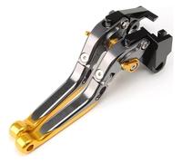 NLNGNZBZTP Leviers frein moto Pour MT07 MT 07 2014-2016 2017 FZ07 FZ FZ-07 2014-2017LOGO Pour MT-07 272 Leviers Frein D'Embrayage Moto Extensibles Pliables RéGlables(Yellow)