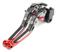 NLNGNZBZTP Leviers frein moto Pour MT07 MT 07 2014-2016 2017 FZ07 FZ FZ-07 2014-2017LOGO Pour MT-07 272 Leviers Frein D'Embrayage Moto Extensibles Pliables RéGlables(Red)