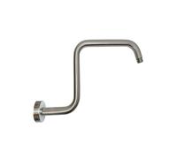 NLNGZKZFNF Bras de douche à effet pluie pour salle de bain - Adaptateur de tube d'extension - Bride de douche - Accessoire mural - Tuyau d'eau de salle de bain (N nickel brossé)