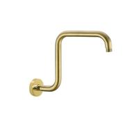 NLNGZKZFNF Bras de douche à effet pluie pour salle de bain - Adaptateur de tube d'extension - Bride de douche - Accessoire mural - Tuyau d'eau - Pommeau de douche de salle de bain (N Or brossé)
