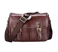 NLNGZKZFNF Photo caméra Mode Mode rétro Puce Étui en Cuir Sac for Main Messenger for l'épaule imperméable SLR Sac Fit for Canon Fit for Nikon Fit for Sony Protection de la caméra(Dark Brown L)