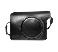 NLNGZKZFNF Puce Sac en Cuir Couvercle de Protection Couvercle de Protection/Bandoulière Noir ou Marron, Caméra imprimée instantanée Fit for Fujifilm Instax Wide 300 Protection de la caméra(Noir)