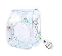 NLNGZKZFNF Sac de caméra instantané Transparent PVC Boîtier de Protection for Accessoire de caméra for bandoulière Ajusteur for Fujifilm Instax Mini 11/9/8 Protection de la caméra(PVC Blue)