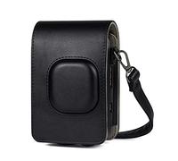 NLNGZKZFNF Sac for caméra de Film instantané Hybride Puce Cuir rétro Brun Noir Brun Blanc Coiffe de Sac for bandoulière Convient for Fujifilm Instax Mini Liplay Protection de la caméra(Noir)