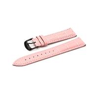 NLNKDTDPAK 12 14 16 18 19 20 21 22 24 mm groupe en cuir luxury watch ceinture de poigne(Pink BK,24mm)